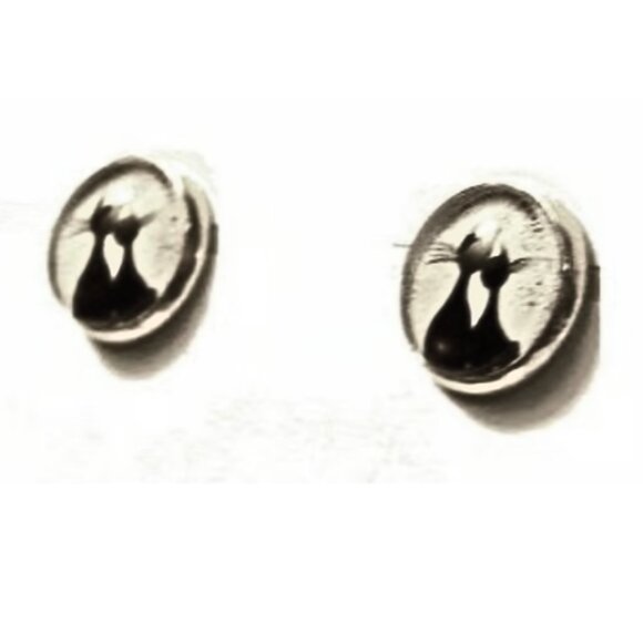 Happy Cats Glass Cabochon Post Earrings - Picture 4 of 4